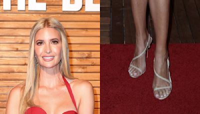 Ivanka Trump Wears Christian Louboutin’s Rosalie Strappy Sandals at Carbone Beach Dinner Red Carpet