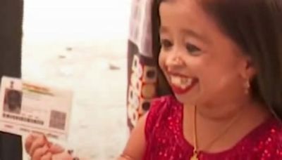 Jyoti Amge, world's shortest living woman casts her vote