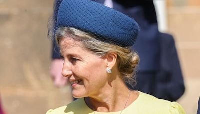 Sophie wows in bright yellow as she attends garden party in Northern Ireland