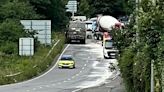 Overturned lorry causes A38 slip road closure