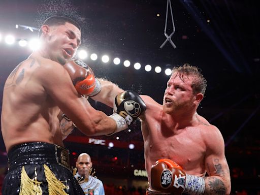 Canelo vs Berlanga LIVE: Boxing superstar Alvarez knocks down challenger and wins on points