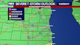 Wisconsin severe weather threat; tornado watch for SE Wisconsin