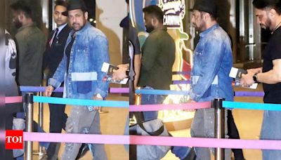 Salman Khan arrives at airport with swag and tight security | Hindi Movie News - Times of India