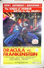 DRACULA vs. FRANKENSTEIN, An original horror movie poster - Original ...