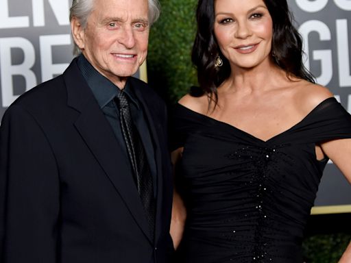 Michael Douglas Reveals Catherine Zeta-Jones Makes Him "Whip It Out" in TMI Confession - E! Online