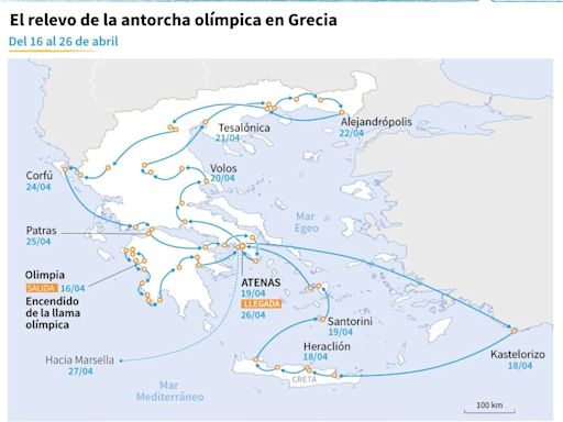 Grecia entrega la llama olímpica a los organizadores de París-2024