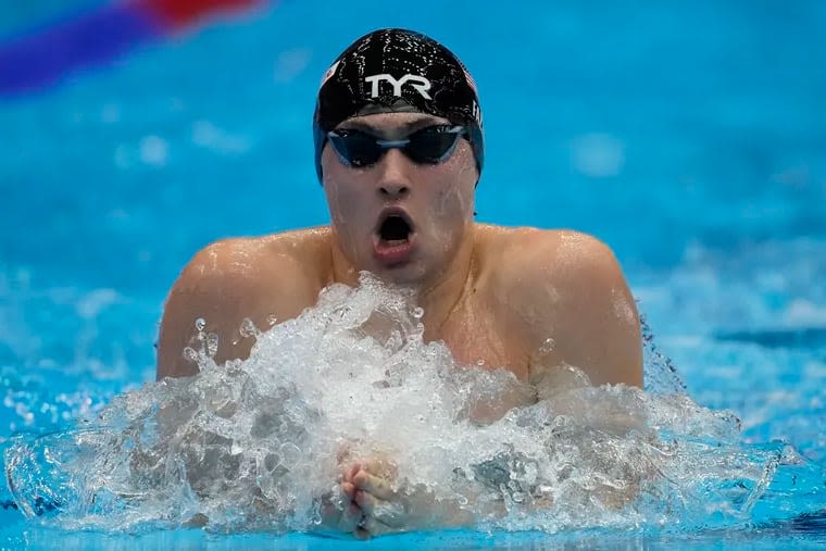 Penn swimmer Matt Fallon earns an Olympic bid by winning 200-meter breaststroke at U.S. Olympic trials