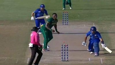 Afghanistan Batter Rahmat Shahs Bizarre Double Deflection Run Out Goes Viral, Fans Call It Worst Way To Get...