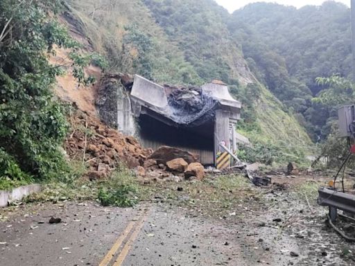 阿里山公路明隧道落石坍方搶修 恢復雙向通行