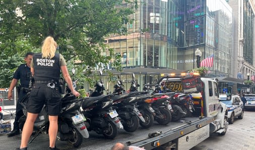 Police seize 9 mopeds in Downtown Crossing pedestrian zone - The Boston Globe