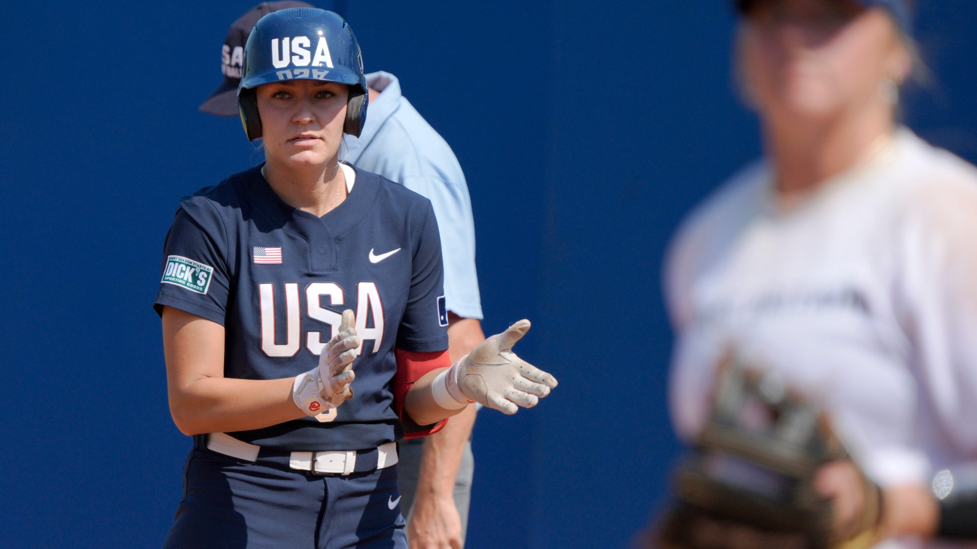 USA Softball Women's Elite Team plays Great Britain in at Devon Park. See the photos.