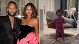 Chrissy Teigen and John Legend’s 1-Year-Old Daughter Esti Takes Her First Steps: 'She's Walkin'