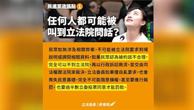 藍委廖偉翔製圖卡澄清國會職權法疑點 反遭譏「證實不去立院就得要跑法院」