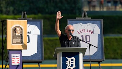 As Tigers retire Jim Leyland’s number, skipper delivers message of thanks to fans