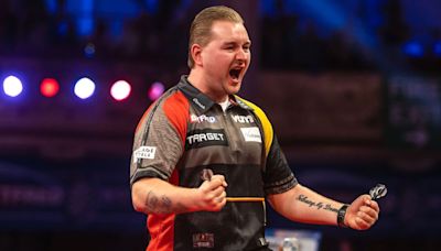 Darts results: Dimitri Van den Bergh hits nine-dart finish in World Matchplay win