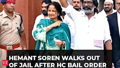 Hemant Soren walks out of jail after Jharkhand HC bail order; wife Kalpana thanks everyone