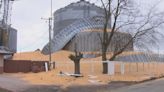 Collapsed grain bin cleanup continues in Arcola