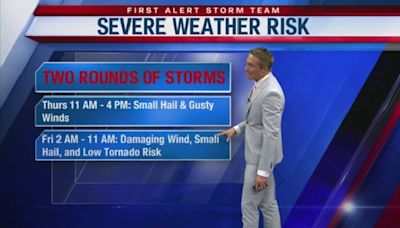 Severe Storms Possible Midday Thursday Through Friday Morning