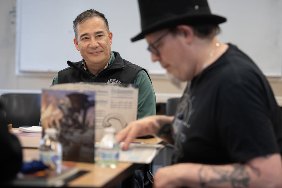 Washington Secretary of State Hobbs visits Camas library for Dungeons & Dragons launch