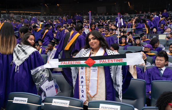 NYU graduates stage pro-Palestinian walkout at Yankee Stadium commencement
