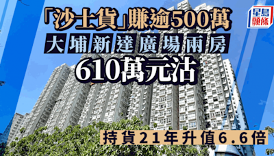 「沙士貨」大賺逾500萬 大埔新達廣場2房610萬元沽 持貨21年升值6.6倍