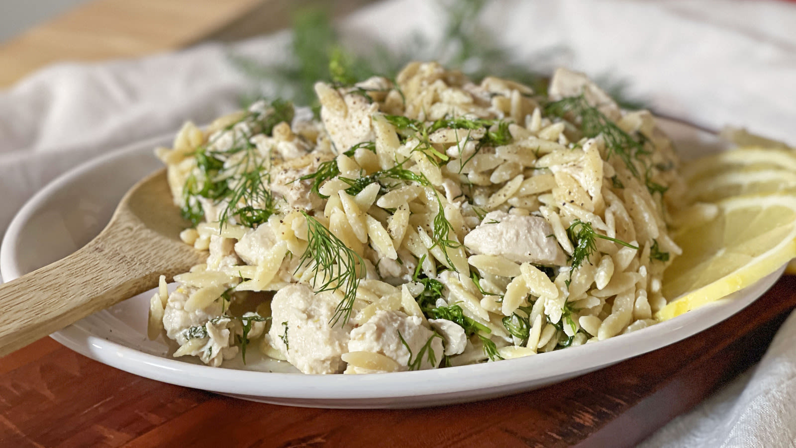 Chicken Orzo Salad With Lemon And Dill Recipe