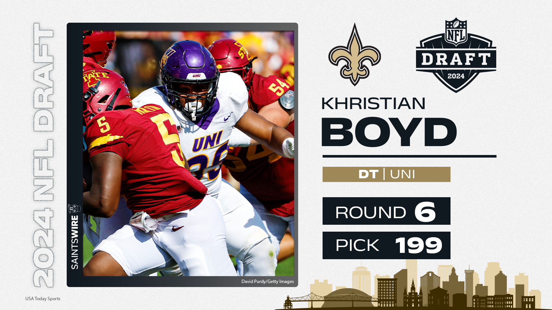 Countdown to Kickoff, Day 97: Khristian Boyd is the Saints Player of the Day