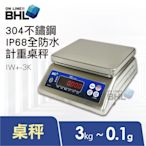 【BHL 秉衡量電子秤】304不鏽鋼全防水計重秤 IW+-3K (IP65全防水防塵等級/防水電子秤)