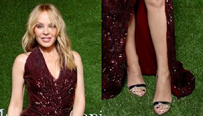 Kylie Minogue Embraces Metallic Heels Trend in Sequined Gown for Summer Gala
