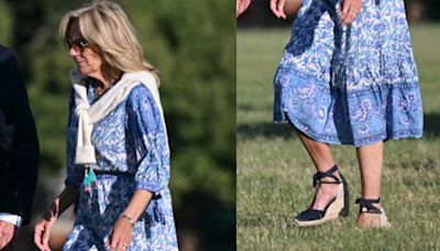 Jill Biden Wears Her Favorite Espadrilles Returning to Washington DC for the First Time Following the Atlanta Presidential Debate