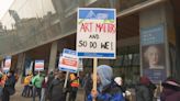 Hundreds of AGO workers on picket line Tuesday as strike begins