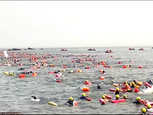 外木山海上長泳 仍遇水母來搗亂