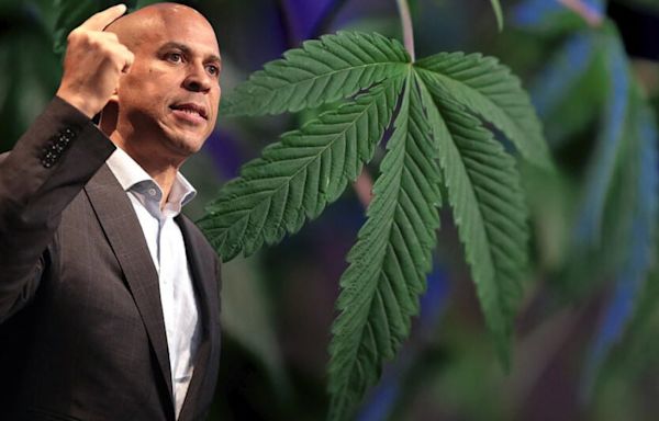 Cory Booker Lights Up California Cannabis Facility In Drive for Federal Legalization, Tells Workers 'I've Been in the Trenches'