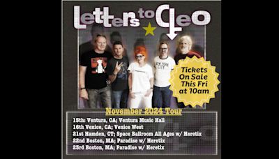 Letters To Cleo Announce Annual Fall Tour Dates