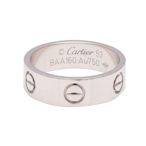 Cartier 卡地亞經典LOVE RING 18K白K金婚戒