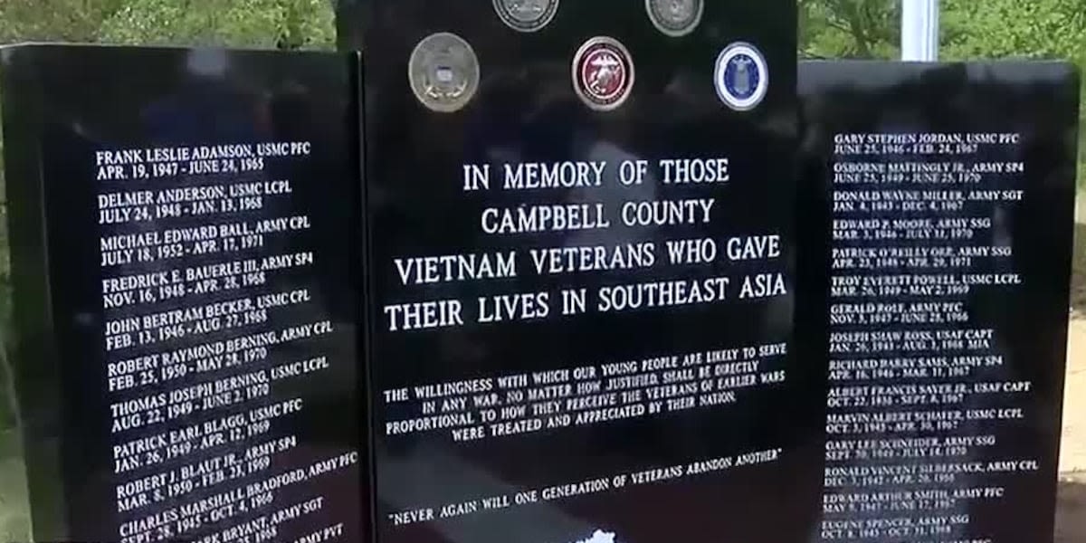 Vietnam Veteran Memorial unveiled at Tower Park in Fort Thomas