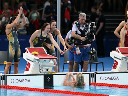 Australia takes gold over Katie Ledecky-led Team USA in 4x200 freestyle relay at Paris Olympics