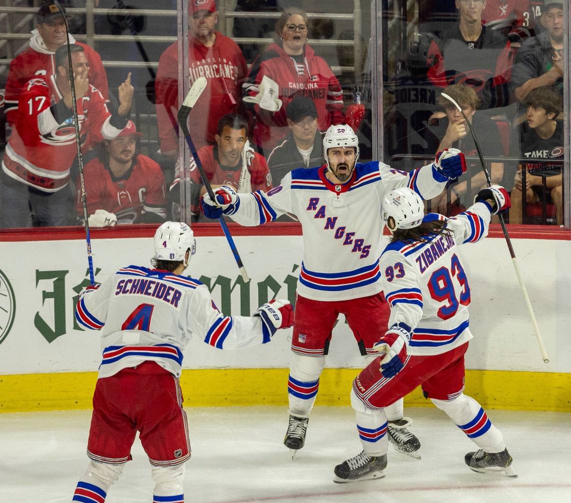 Rangers push Hurricanes to the brink of elimination with Game 3 overtime win in Raleigh