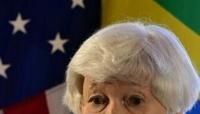 US Treasury Secretary Janet Yellen speaks during a press conference on the sidelines of a G20 Ministerial Meeting in Rio de Janeiro