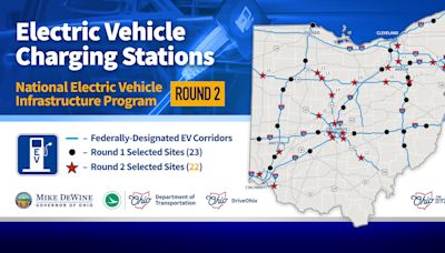 Ohio announces 22 new electric vehicle fast-charging stations. See where they're at