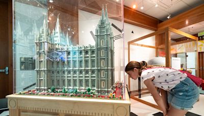 Huge Lego replicas of Temple Square buildings draw big crowds to BYU