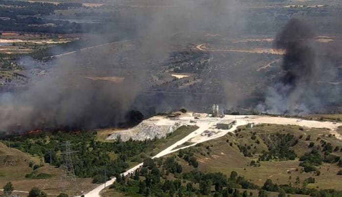 Structures endangered by Lake County wildfire