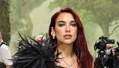 Dua Lipa Wore Lingerie On The Met Gala Red Carpet In A Burlesque-Inspired Gown