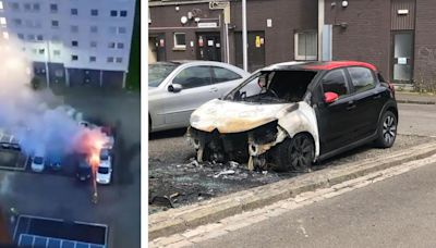 Dundee residents rush to move their vehicles as 'wilful' car fire spreads