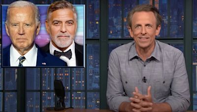 Seth Meyers Reminds Us the Clooney and Biden Beef Is the 2nd Time a President Feuded With an ‘Ocean’s 11’ Cast Member | Video