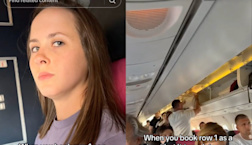 Traveler shows off hysterical results after booking seat in row one of plane