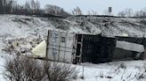 2 tractor-trailers go over embankment on Pennsylvania Turnpike in Donegal Township