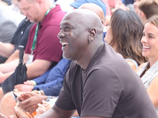 Hall of Fame Enshrinement 2024 | Michael Jordan in Dwight Freeney's family & friends section