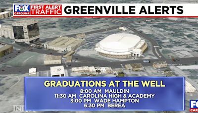 Upstate high school graduations to impact traffic in downtown Greenville
