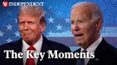 Watch: Key moments from Trump v Biden debate
